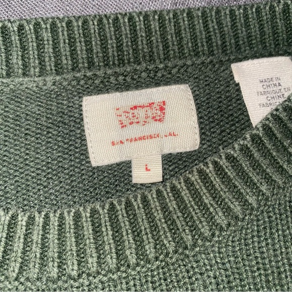 Mens Olive Green Large Levi’s Crewneck - Picture 2 of 7